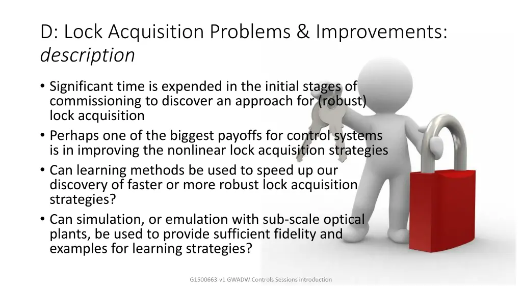 d lock acquisition problems improvements