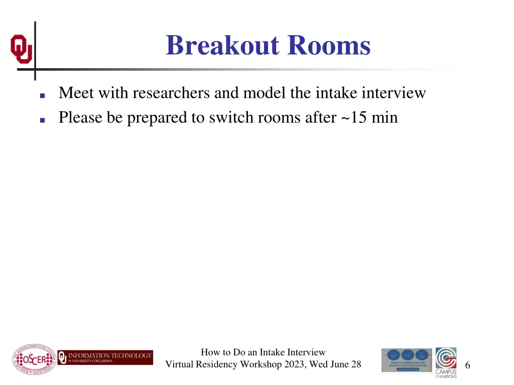 breakout rooms