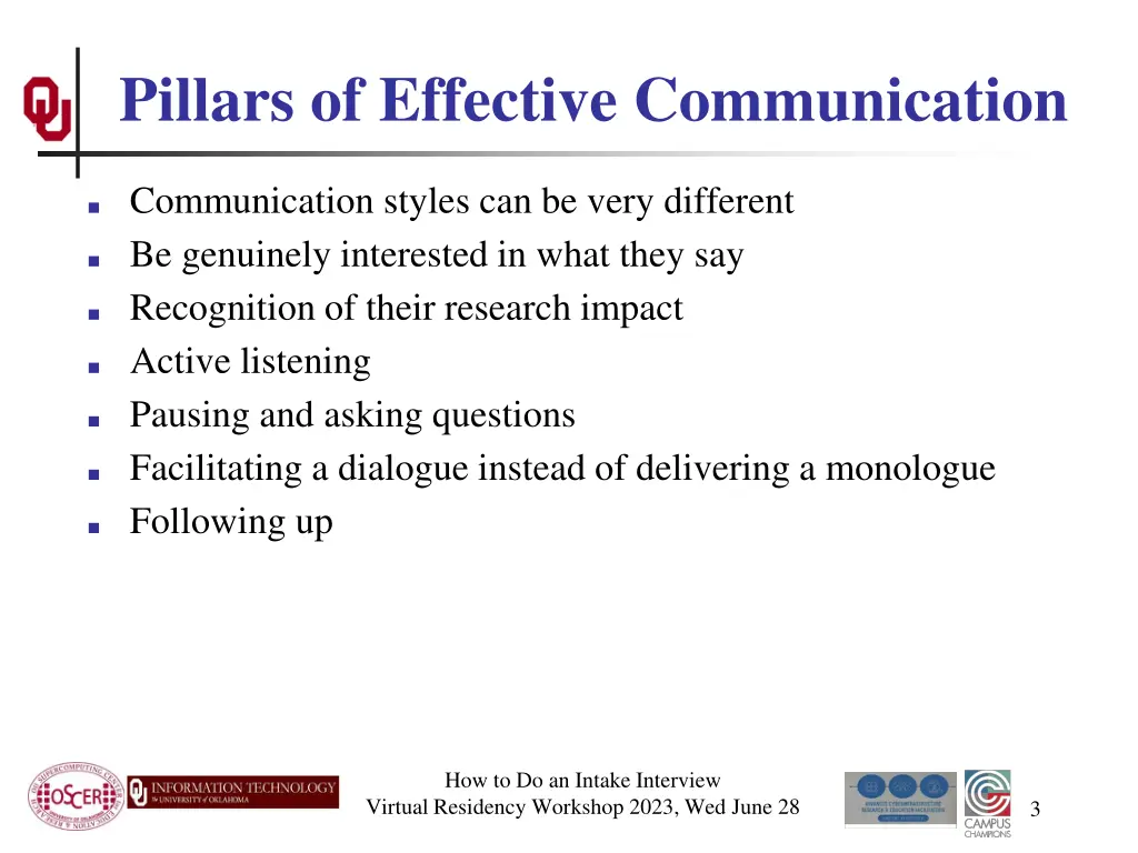 pillars of effective communication