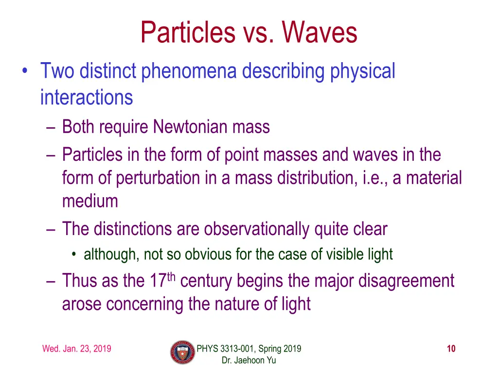 particles vs waves