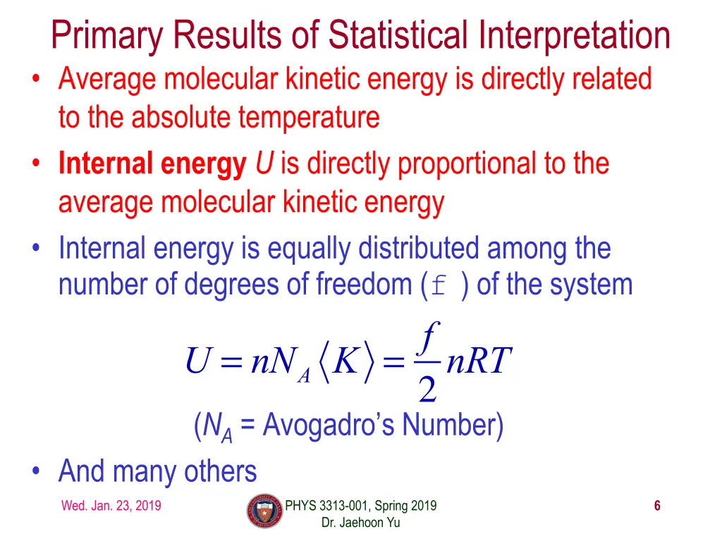 primary results of statistical interpretation