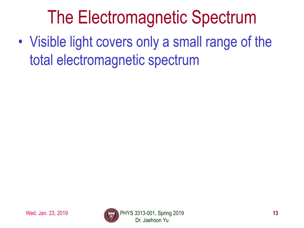 the electromagnetic spectrum visible light covers