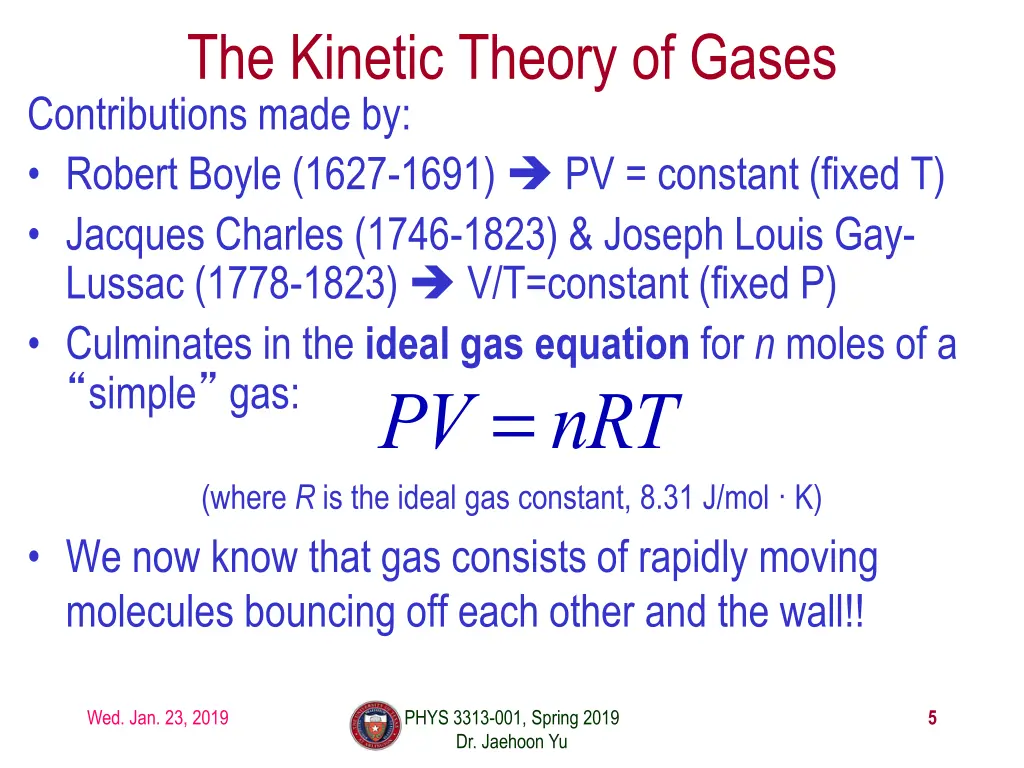 the kinetic theory of gases contributions made