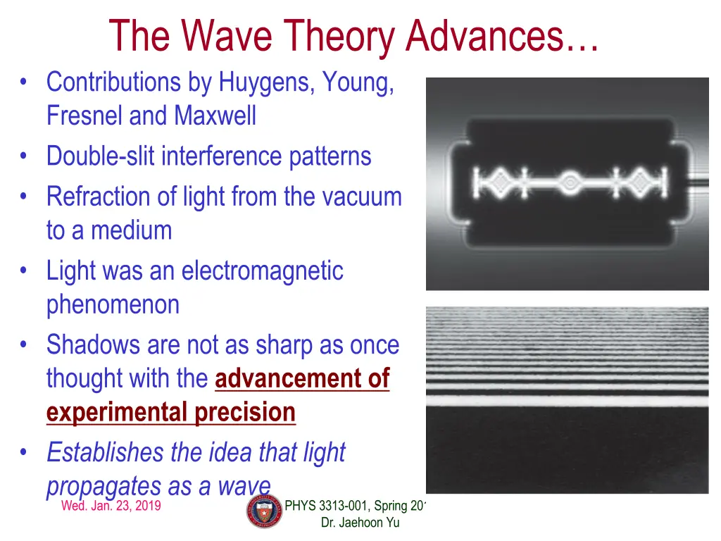 the wave theory advances contributions by huygens