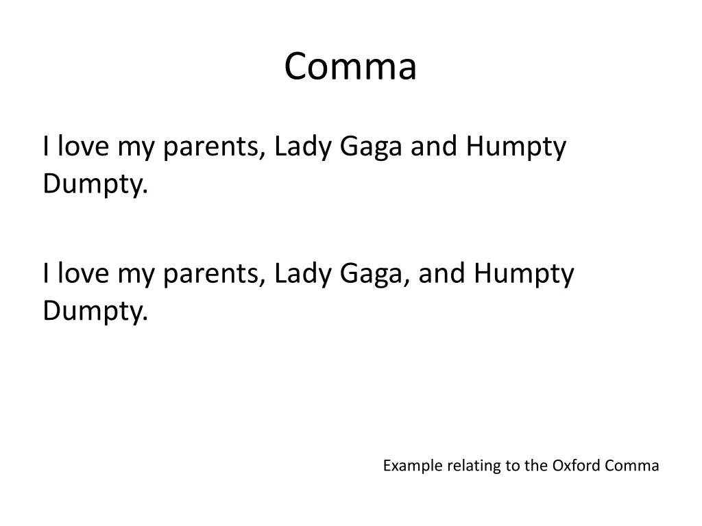 comma