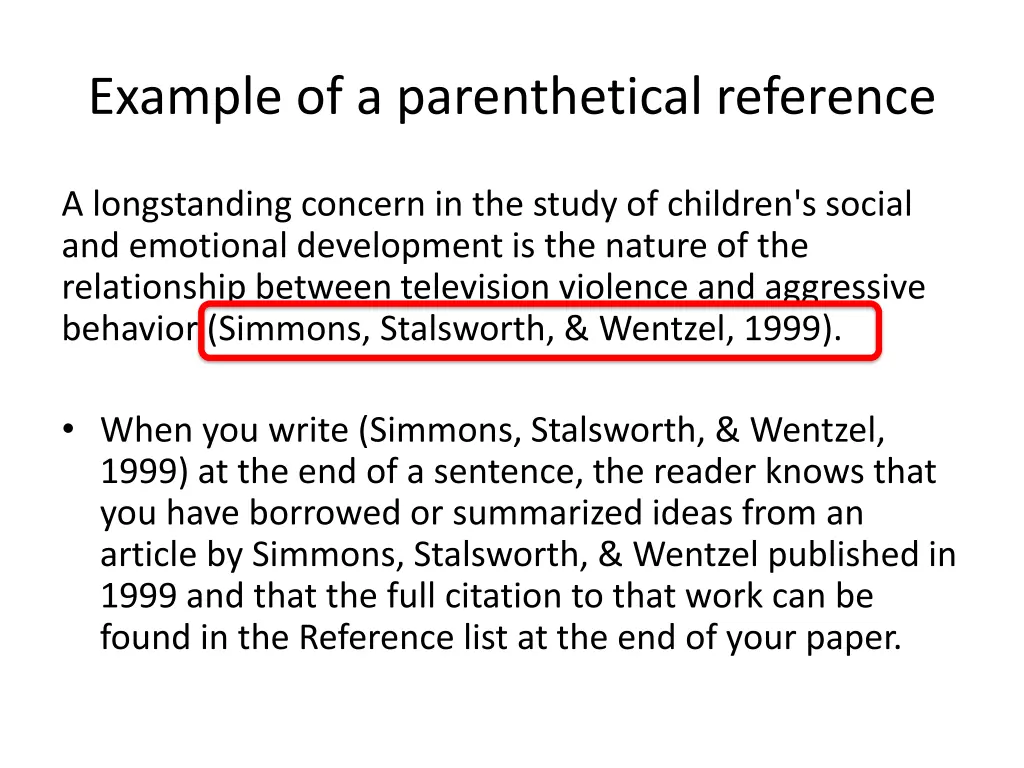 example of a parenthetical reference 2