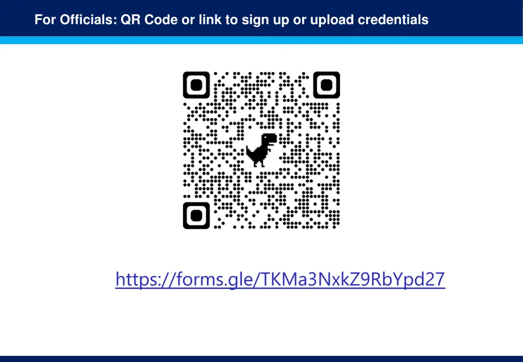 for officials qr code or link to sign