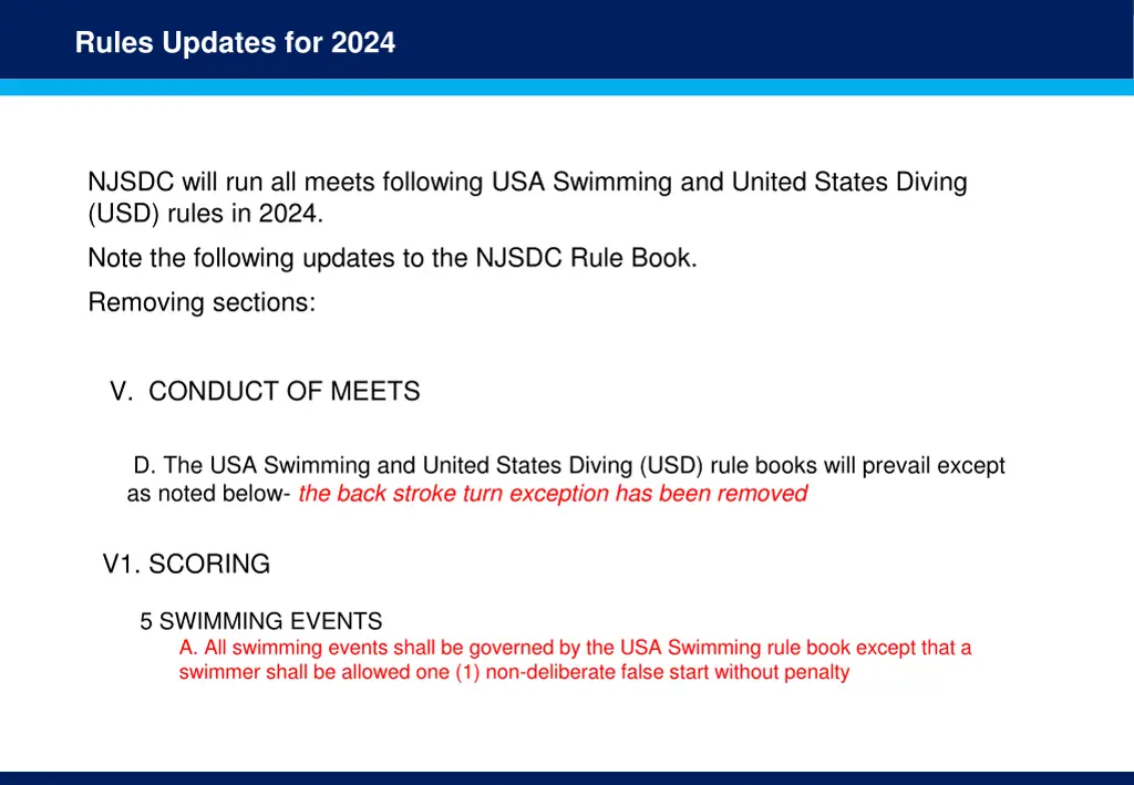 rules updates for 2024