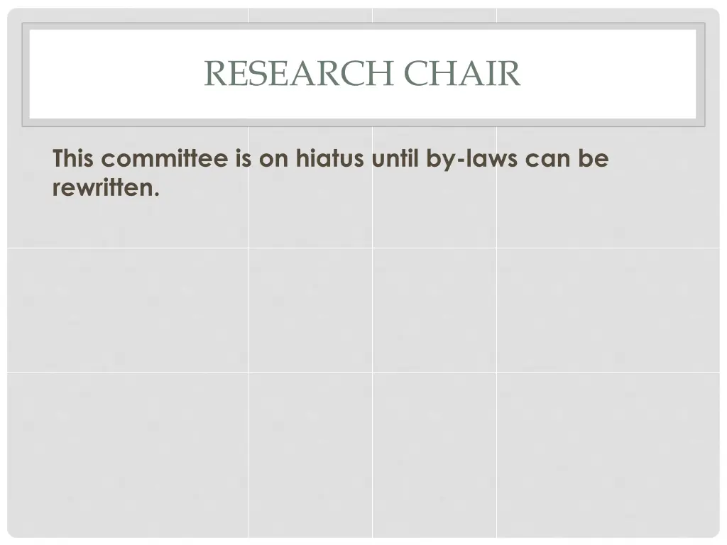 research chair