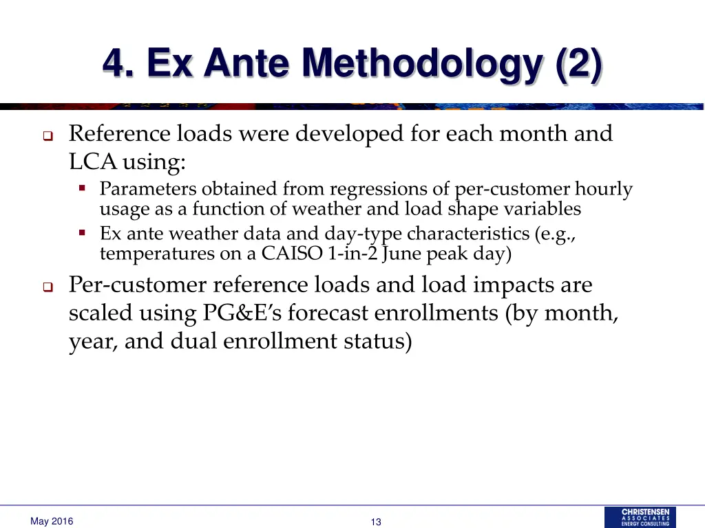 4 ex ante methodology 2