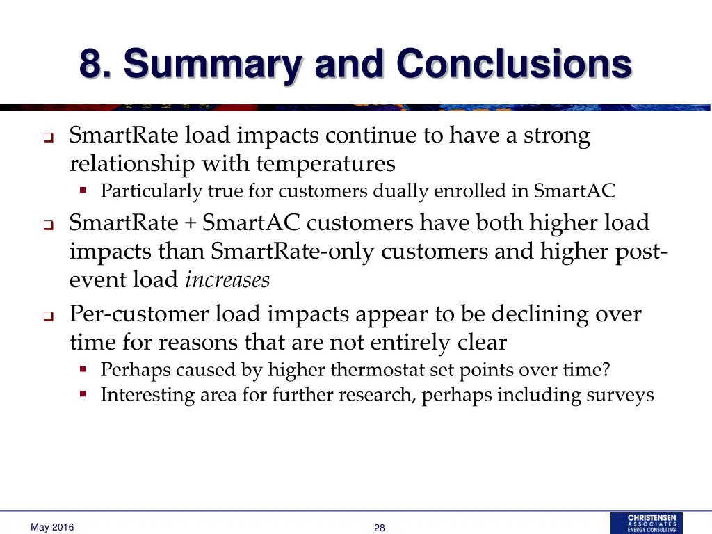 8 summary and conclusions