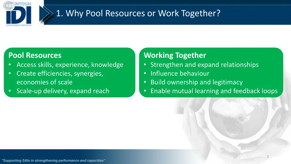 1 why pool resources or work together