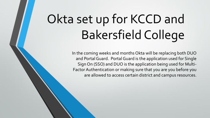 okta set up for kccd and bakersfield college