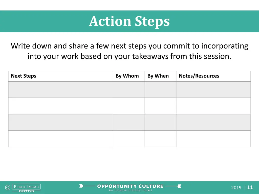 action steps