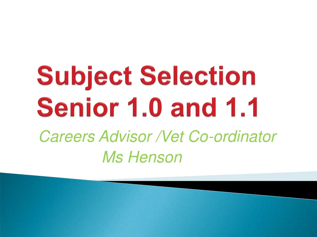 careers advisor vet co ordinator ms henson