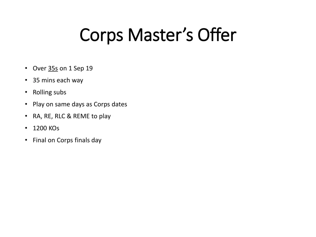 corps master s offer corps master s offer