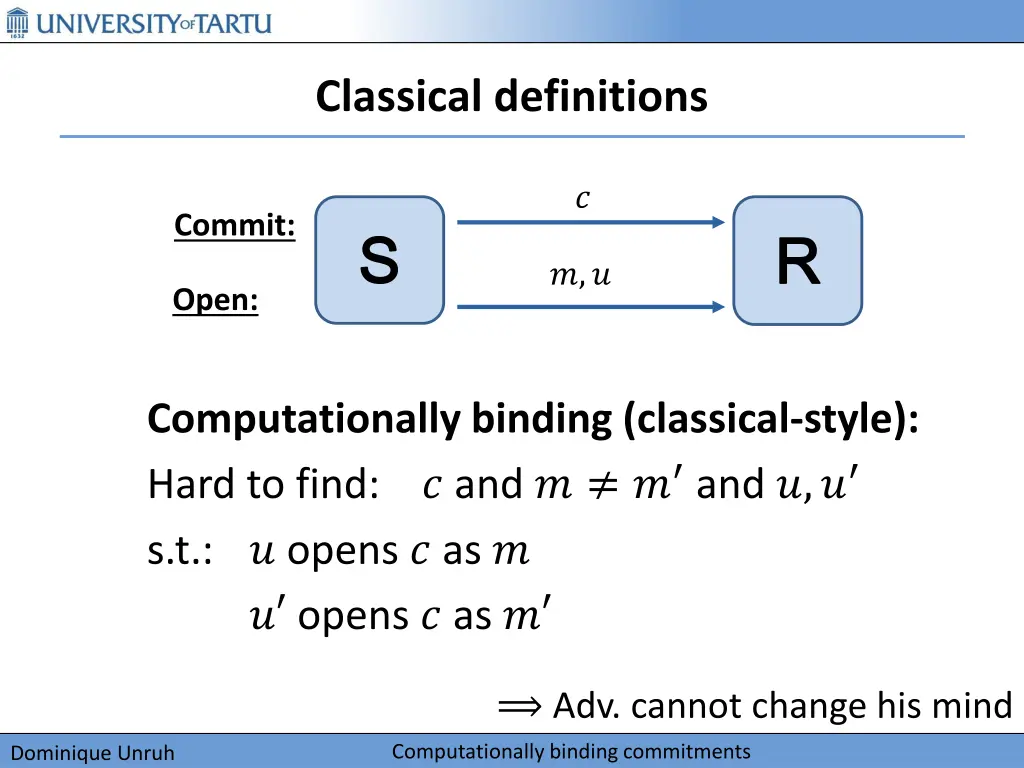 classical definitions