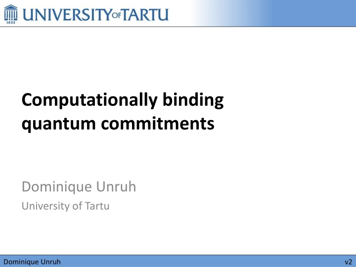 computationally binding quantum commitments