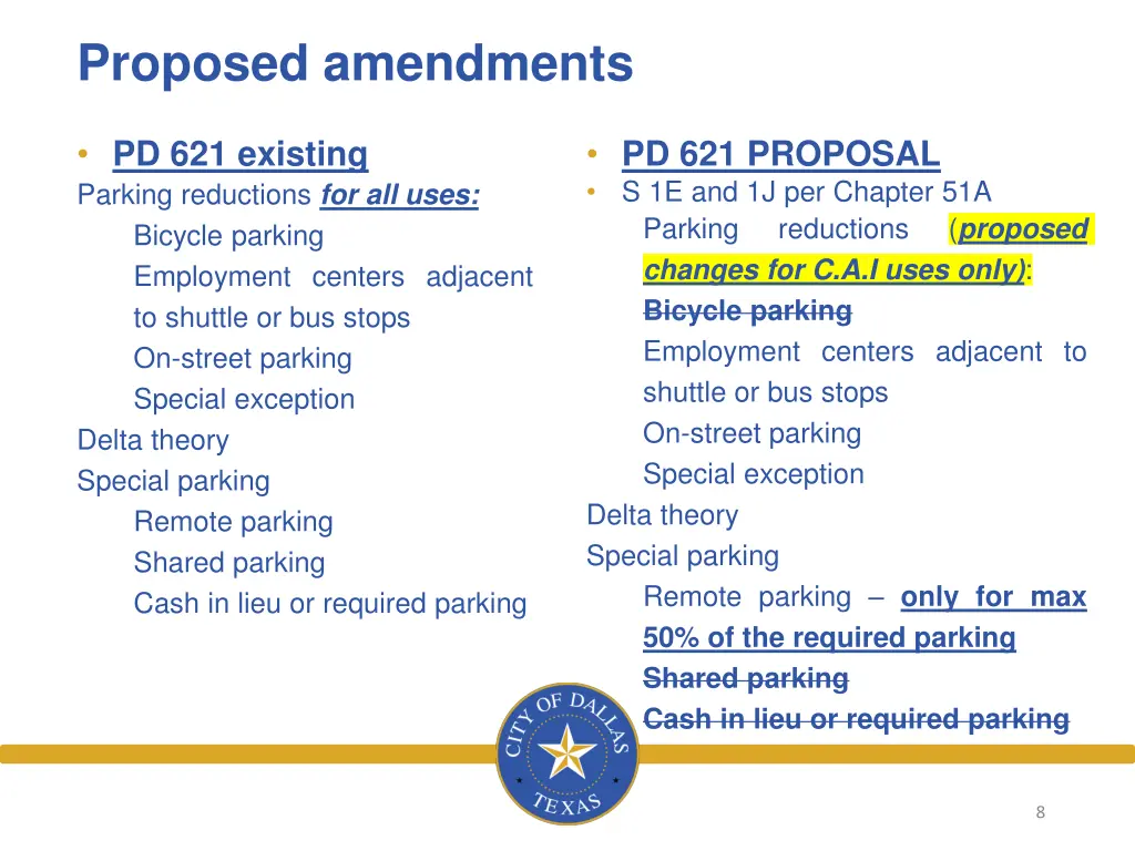 proposed amendments 1