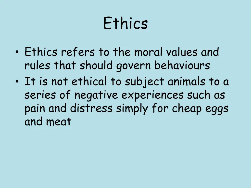 ethics