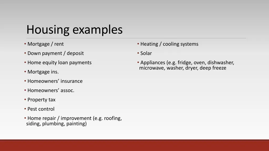 housing examples