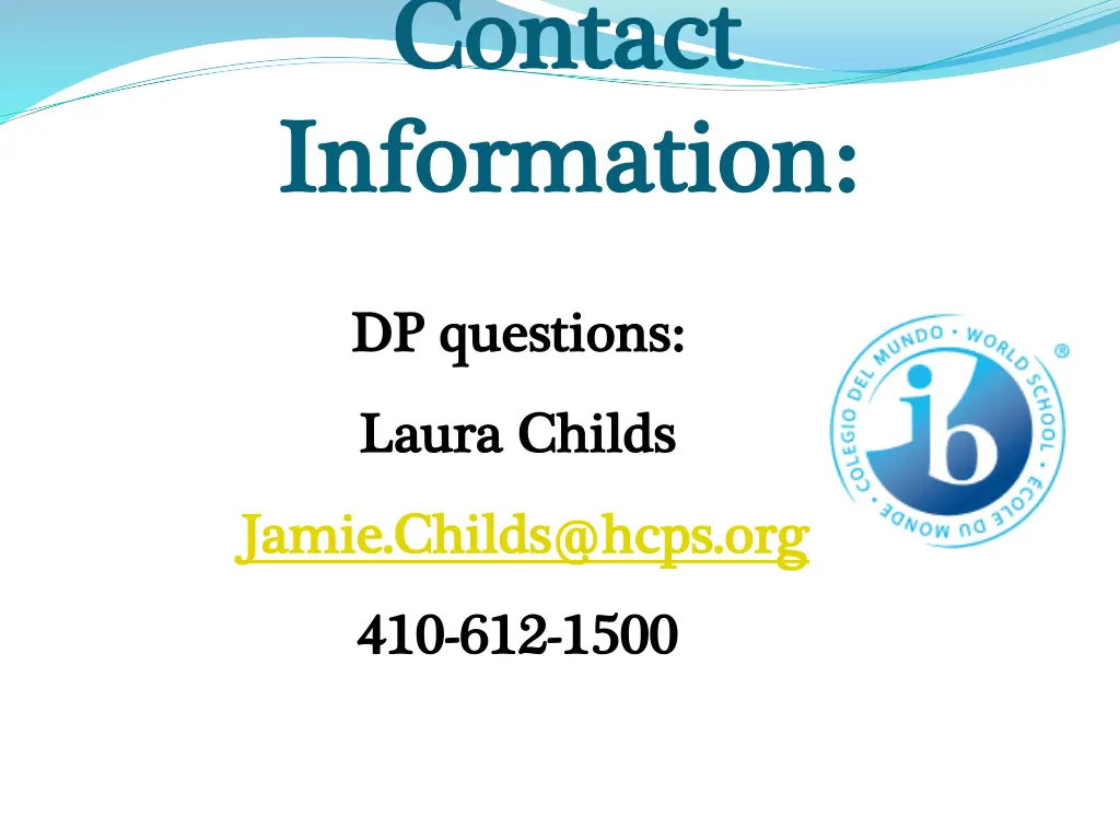 contact contact information information