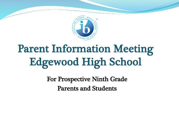 for prospective ninth grade for prospective ninth