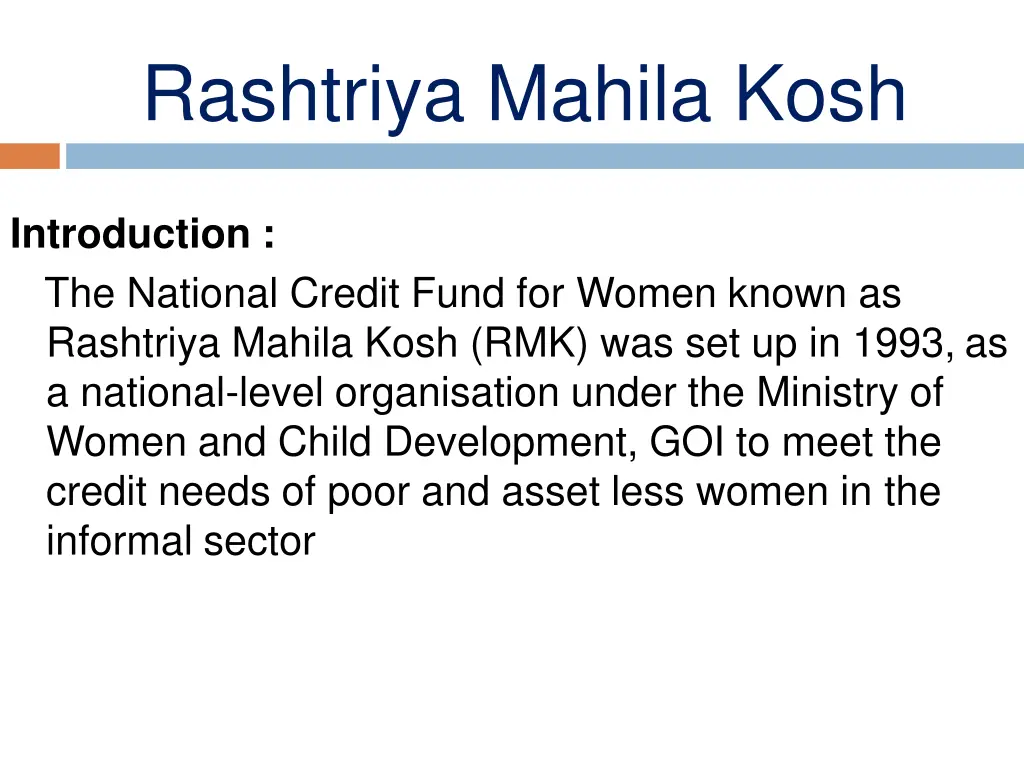 rashtriya mahila kosh