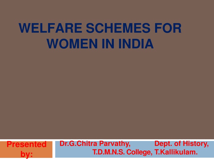 welfare schemes for women in india