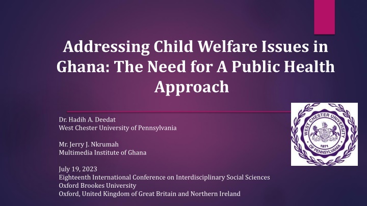 addressing child welfare issues in ghana the need