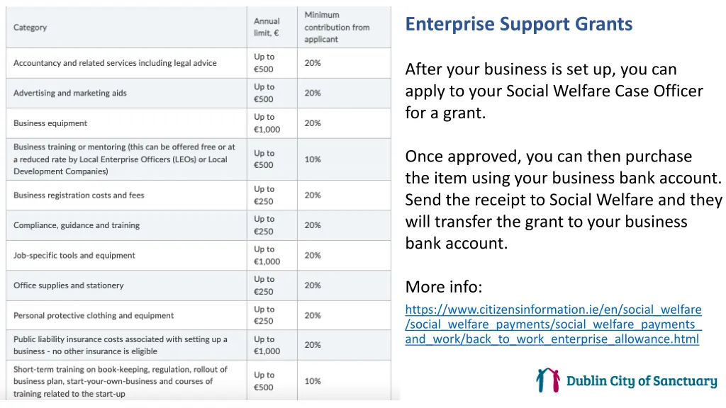 enterprise support grants