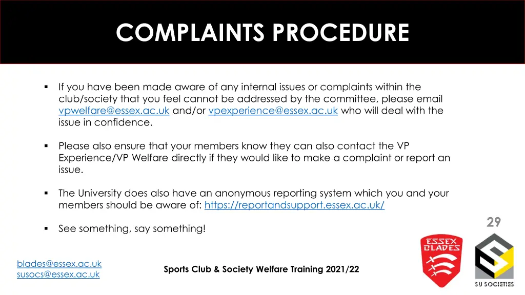 complaints procedure