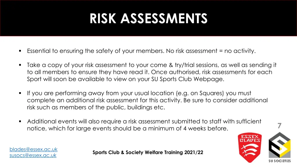 risk assessments