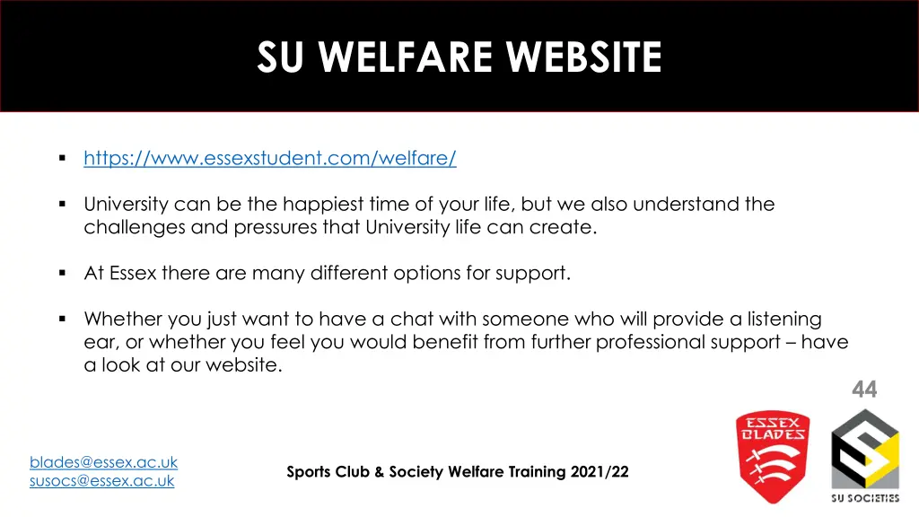 su welfare website