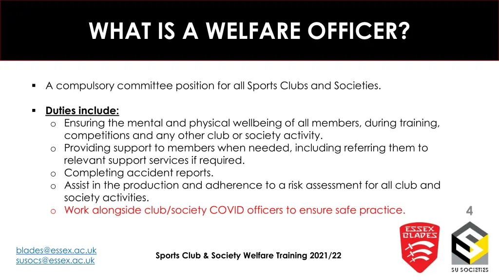 what is a welfare officer