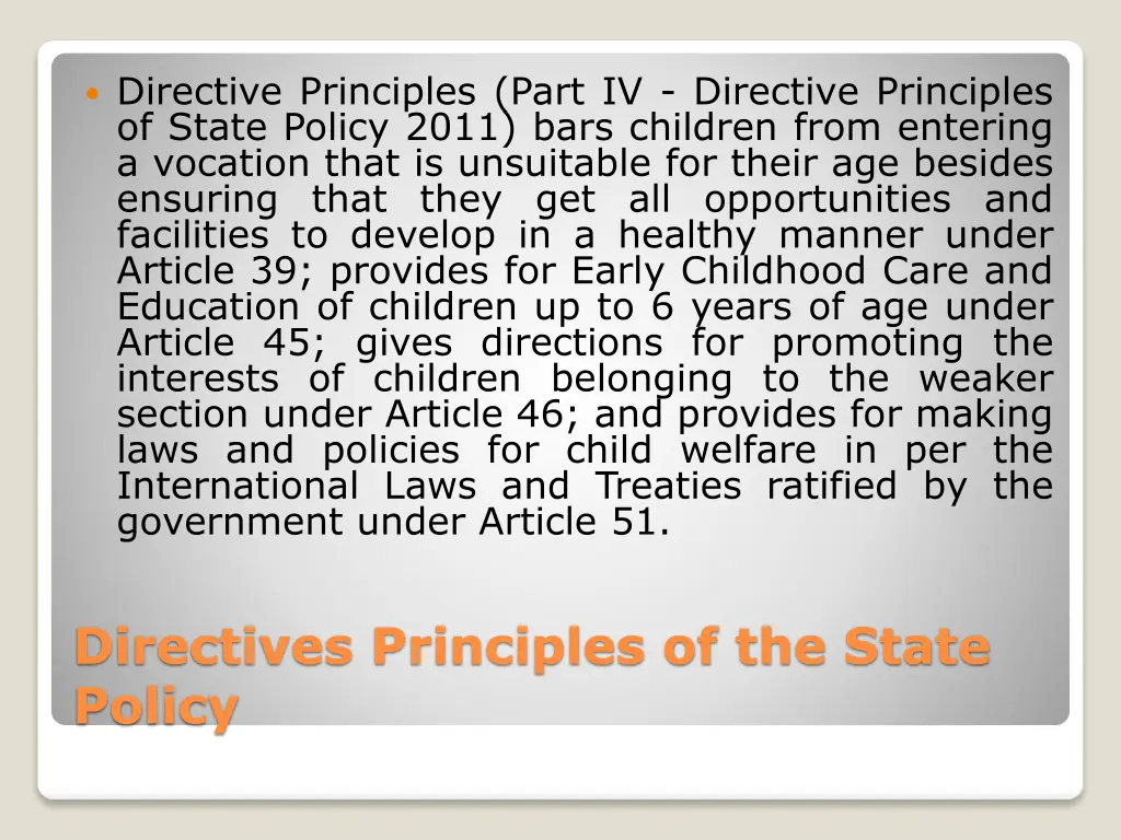 directive principles part iv directive principles