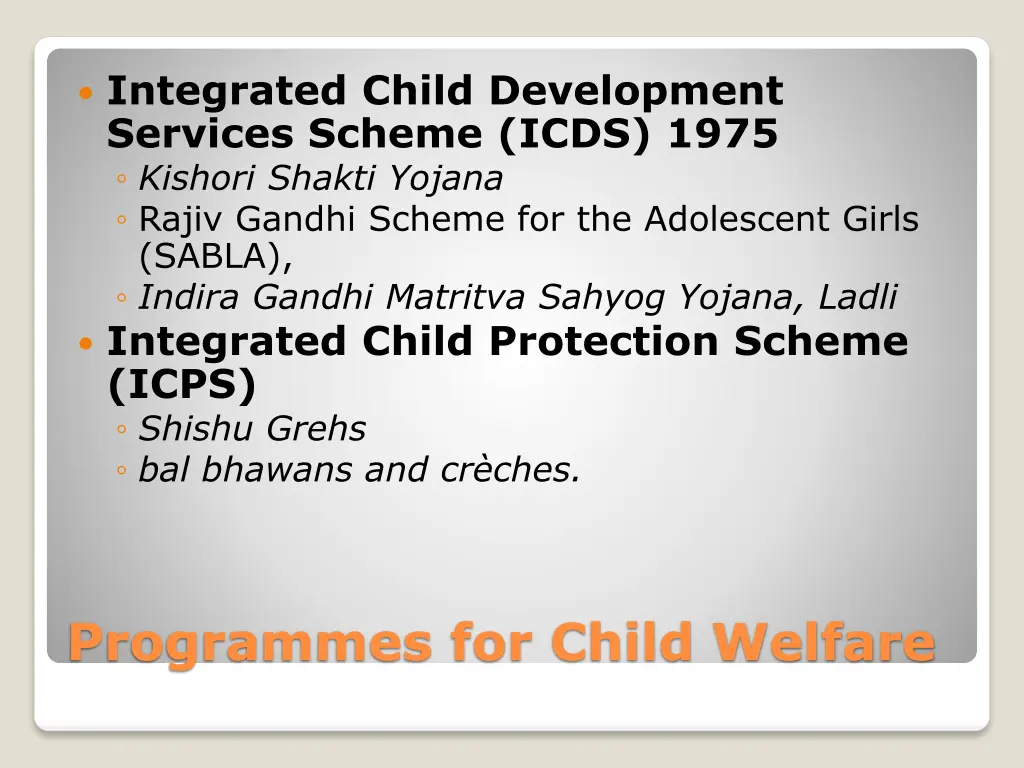 integrated child development services scheme icds