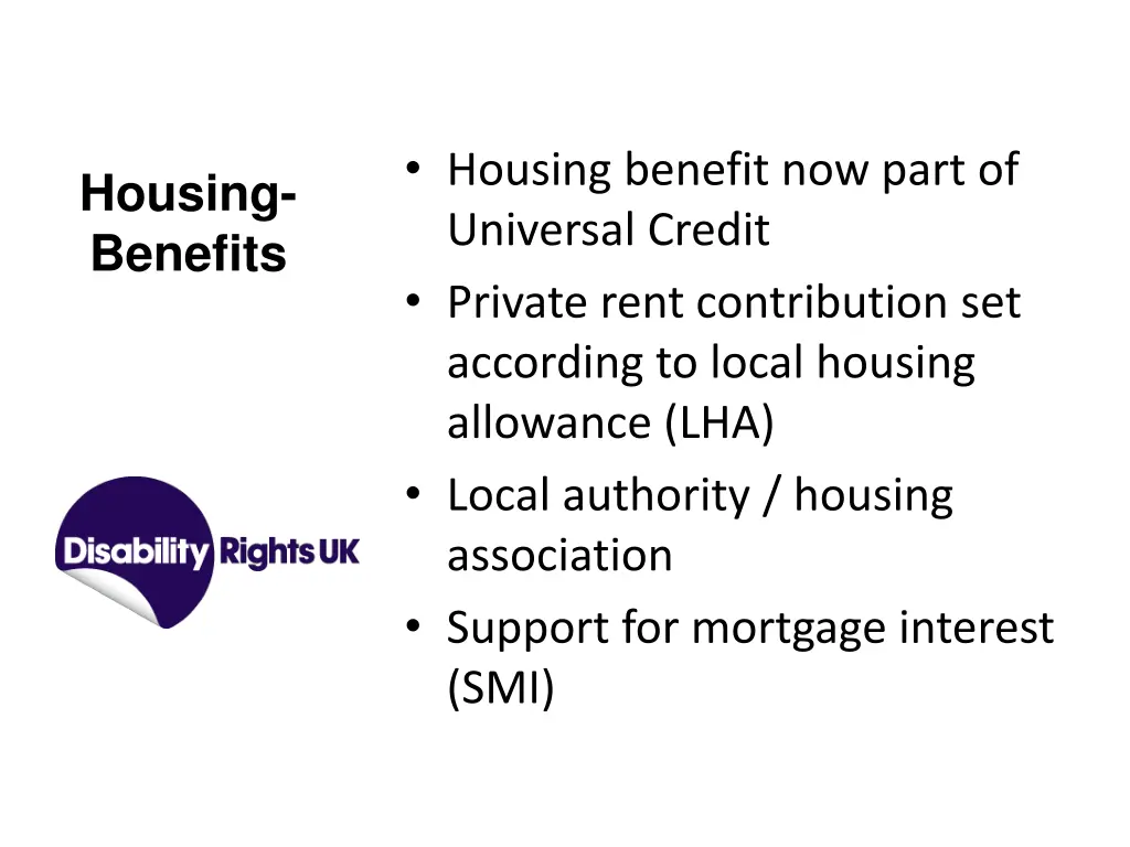 housing benefit now part of universal credit