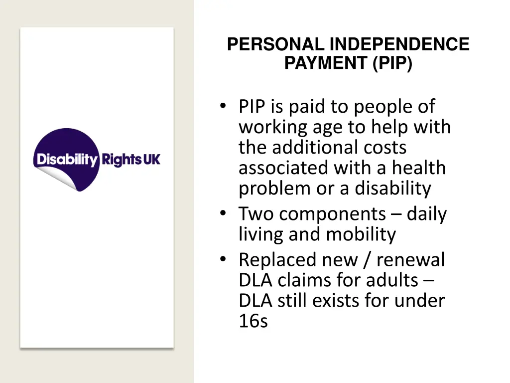 personal independence payment pip