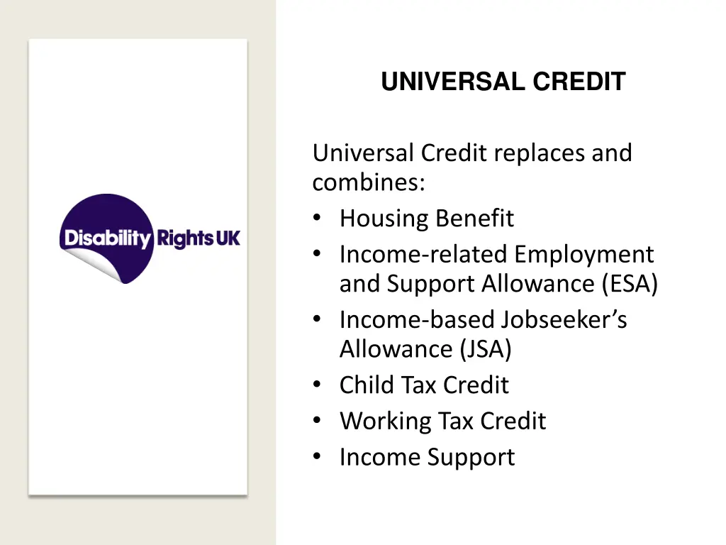 universal credit