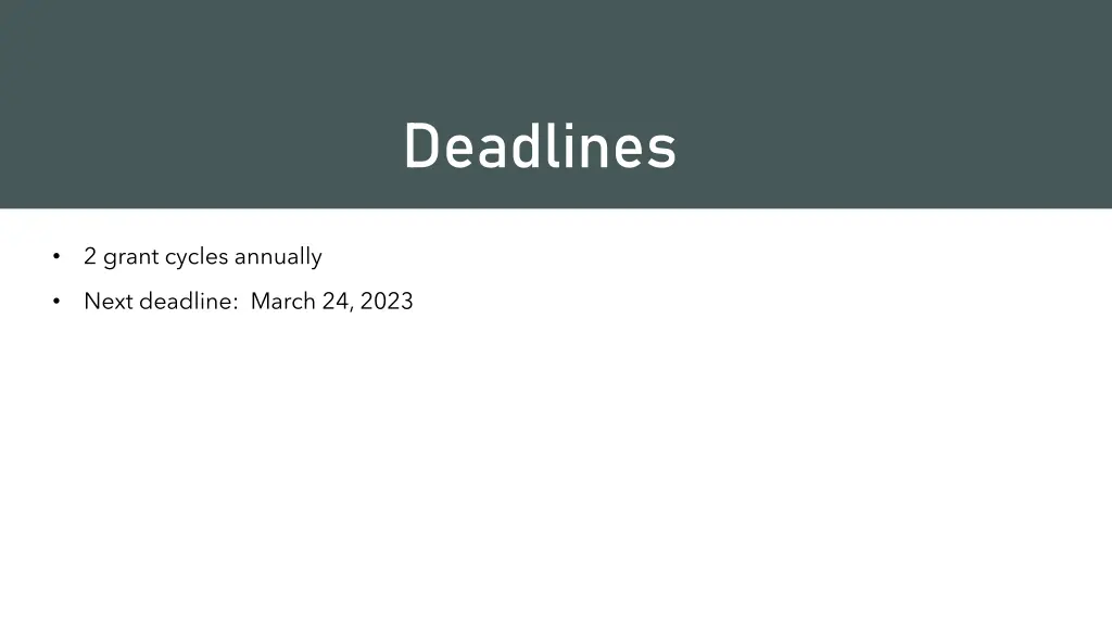 deadlines