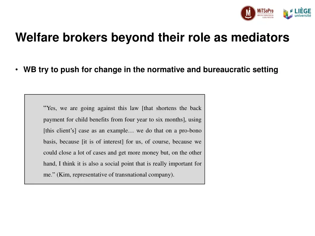 welfare brokers beyond their role as mediators