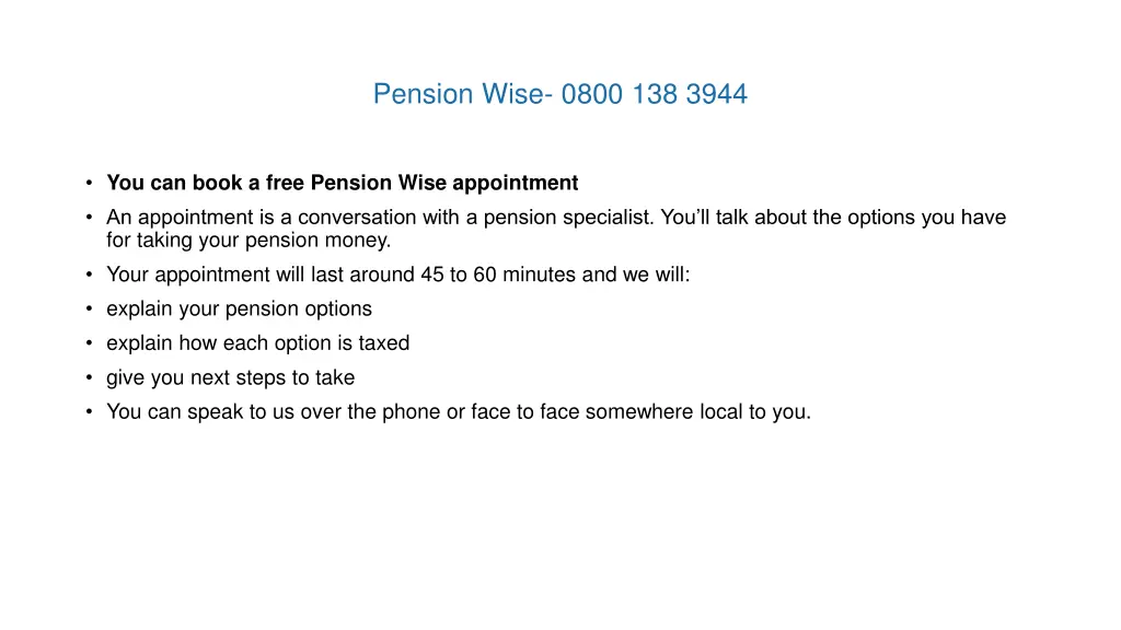 pension wise 0800 138 3944