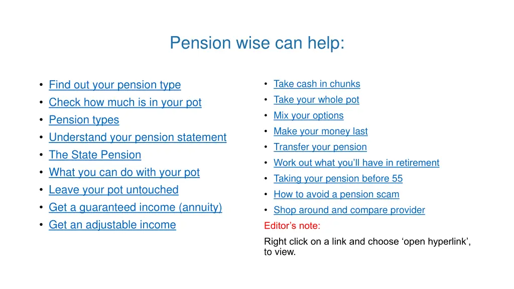 pension wise can help