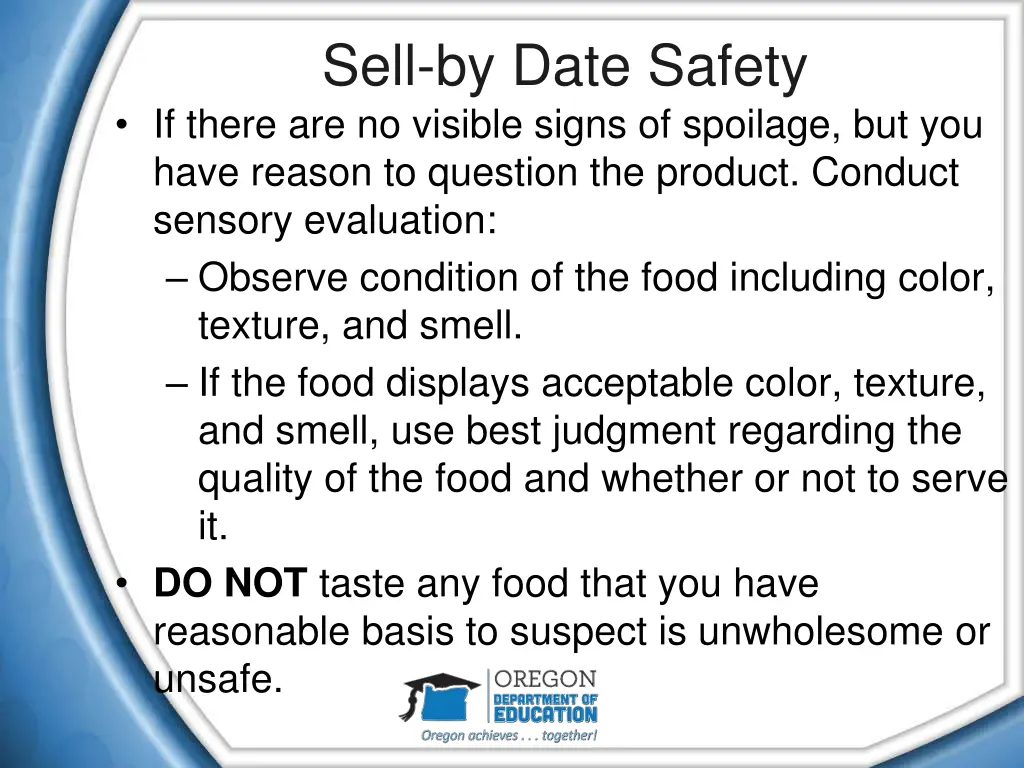 sell by date safety