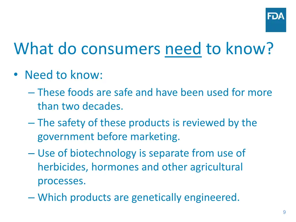 what do consumers need to know