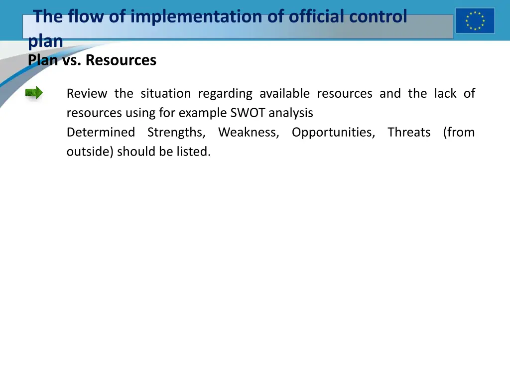 the flow of implementation of official control 1