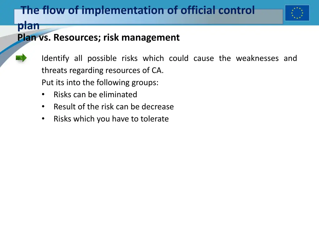 the flow of implementation of official control 2