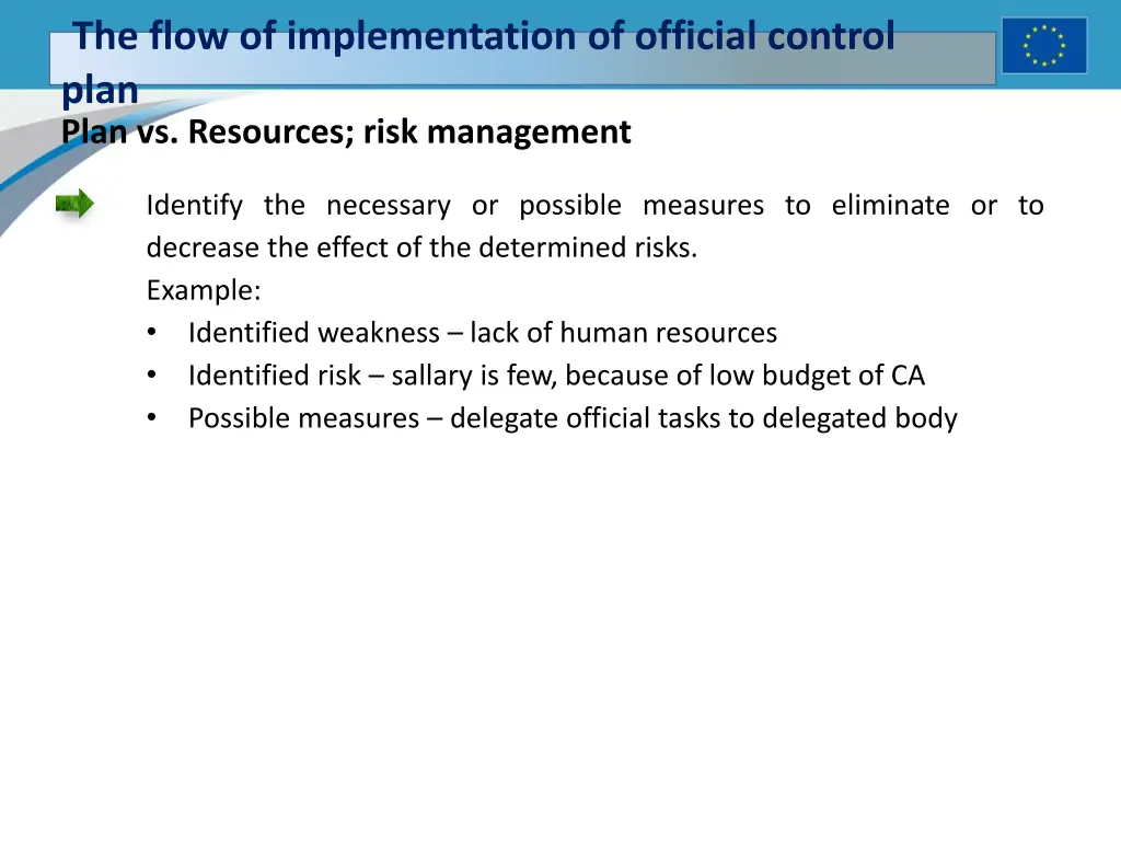 the flow of implementation of official control 3