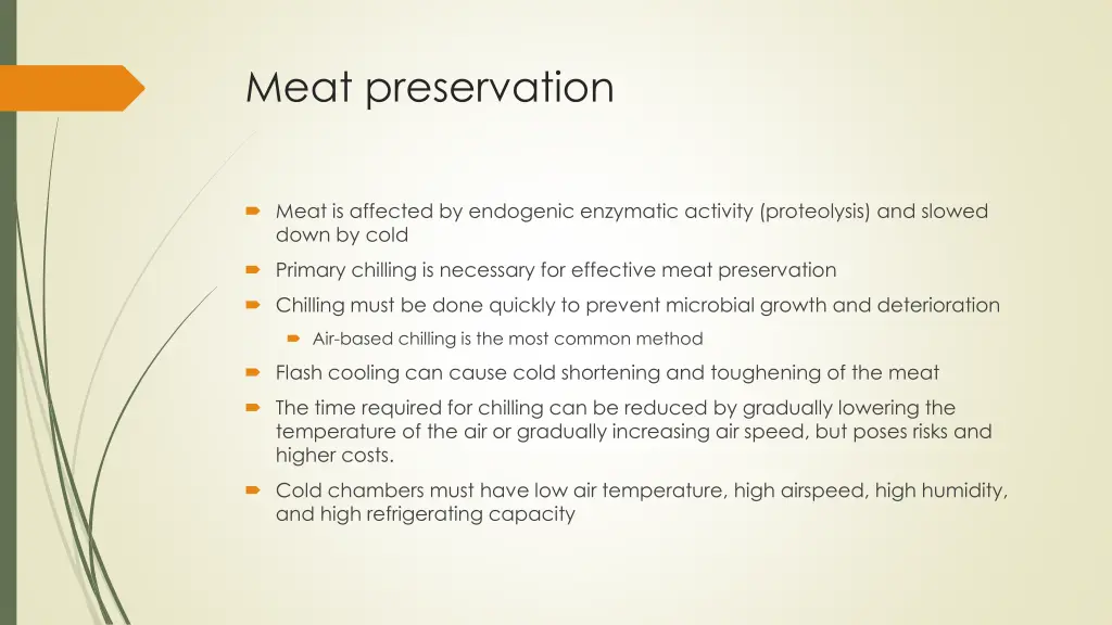 meat preservation